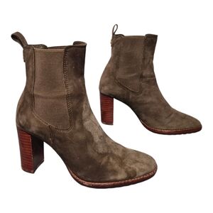 Lauren Ralph Lauren Mylah Burnished Leather Bootie Boots Women's Size 6/6.5